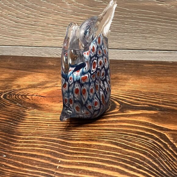 Art Glass Angel Fish Hand Blown Murano Style Figurine‎ Paperweight Milliefiore - Picture 2 of 7